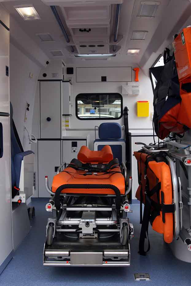 image of the back of an ambulance